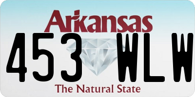 AR license plate 453WLW