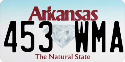 AR license plate 453WMA