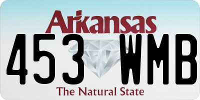 AR license plate 453WMB