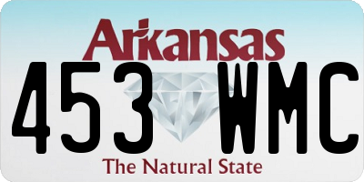 AR license plate 453WMC