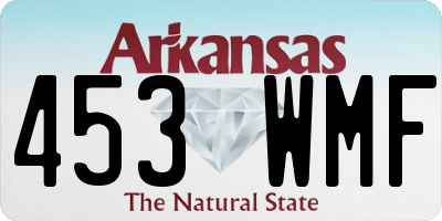 AR license plate 453WMF