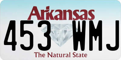 AR license plate 453WMJ