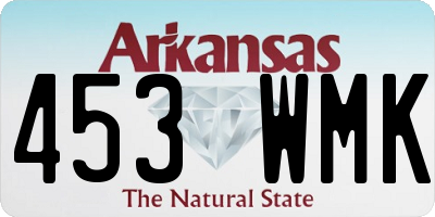 AR license plate 453WMK