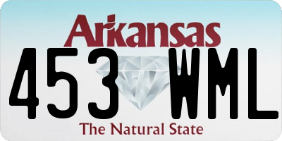 AR license plate 453WML