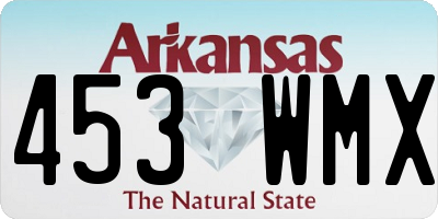 AR license plate 453WMX