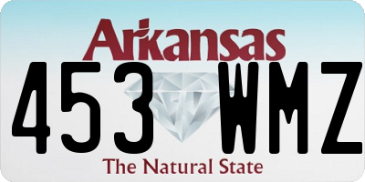 AR license plate 453WMZ