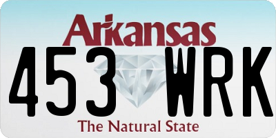 AR license plate 453WRK