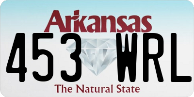 AR license plate 453WRL