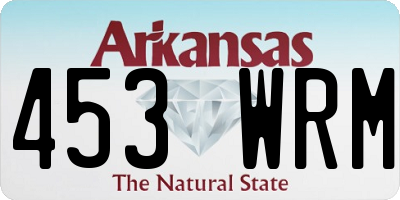 AR license plate 453WRM