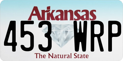 AR license plate 453WRP