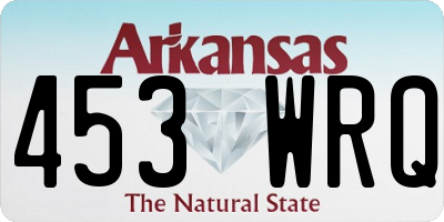 AR license plate 453WRQ