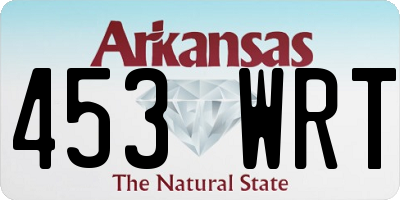 AR license plate 453WRT