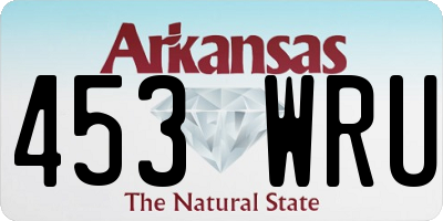 AR license plate 453WRU