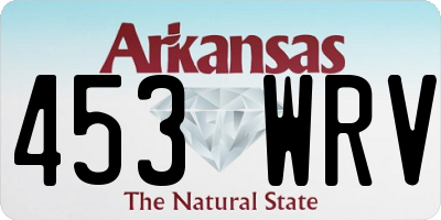 AR license plate 453WRV