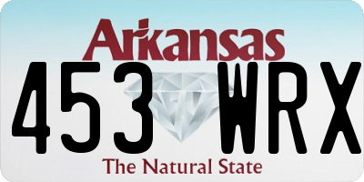 AR license plate 453WRX