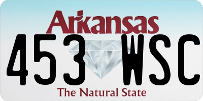 AR license plate 453WSC