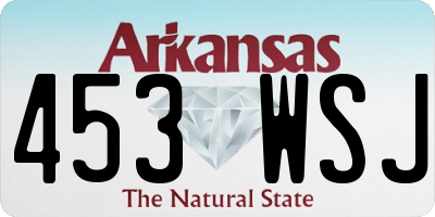 AR license plate 453WSJ