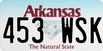 AR license plate 453WSK