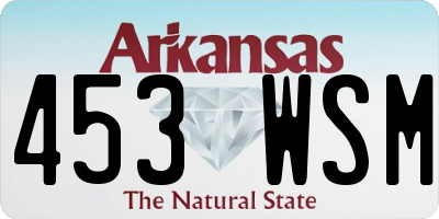 AR license plate 453WSM