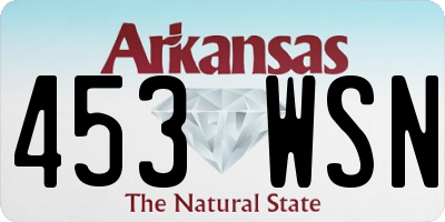 AR license plate 453WSN