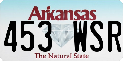 AR license plate 453WSR
