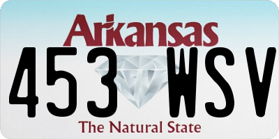 AR license plate 453WSV