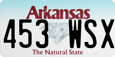 AR license plate 453WSX
