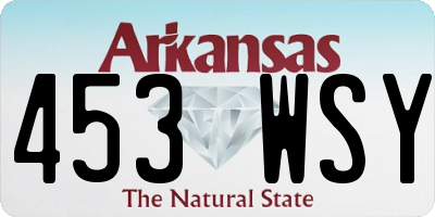 AR license plate 453WSY
