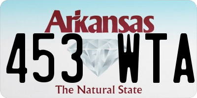 AR license plate 453WTA