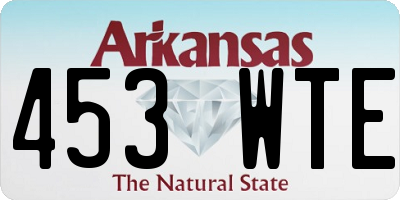 AR license plate 453WTE