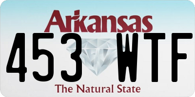 AR license plate 453WTF