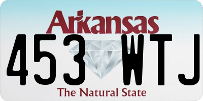 AR license plate 453WTJ