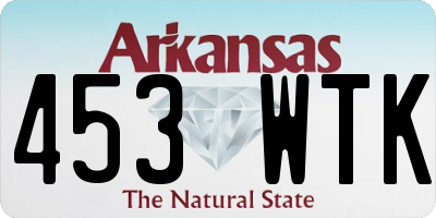 AR license plate 453WTK