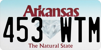 AR license plate 453WTM