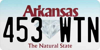 AR license plate 453WTN