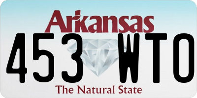 AR license plate 453WTO