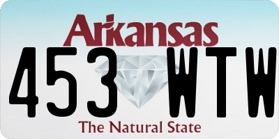 AR license plate 453WTW