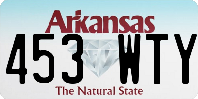 AR license plate 453WTY