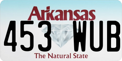 AR license plate 453WUB