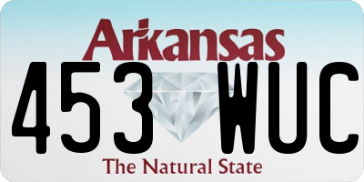 AR license plate 453WUC