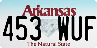 AR license plate 453WUF