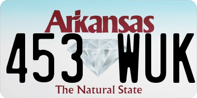 AR license plate 453WUK
