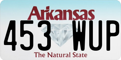 AR license plate 453WUP