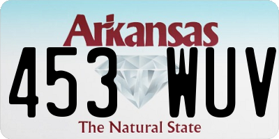 AR license plate 453WUV