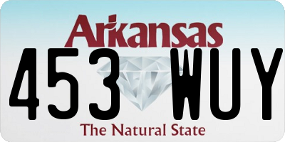 AR license plate 453WUY