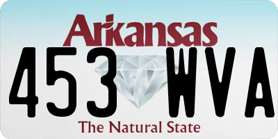 AR license plate 453WVA