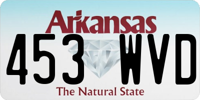 AR license plate 453WVD