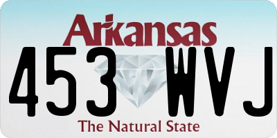 AR license plate 453WVJ