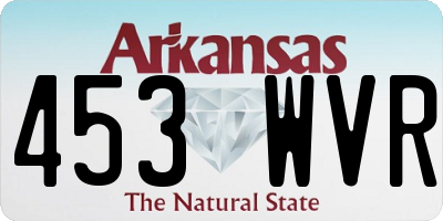 AR license plate 453WVR