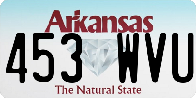 AR license plate 453WVU